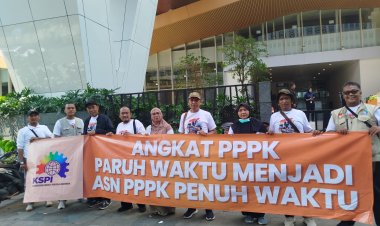 FPTHSI HADIRI PERINGATAN HARI BURUH DI MONAS, DESAK PEMERINTAH ANGKAT PPPK PARUH WAKTU MENJADI ASN PPPK PENUH WAKTU